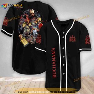 Halloween Horror Characters Buchanan's Whisky 3d Baseball Jersey