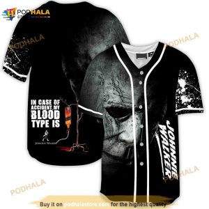 Halloween Horror Michael Myers Johnnie Walker 3d Baseball Jersey