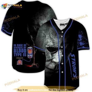 Halloween Horror Michael Myers Stroh's Beer 3d Baseball Jersey