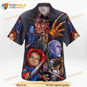 Halloween Horror Night Movies 3d Funny Hawaiian Shirt 3
