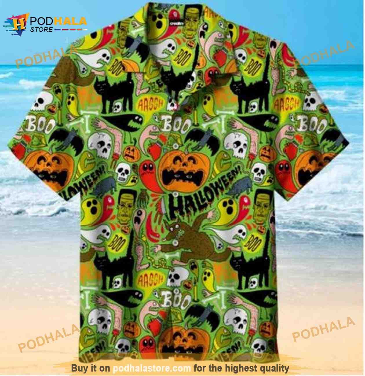 Tampa Bay Buccaneers Halloween-Aloha Shirt,Halloween Hawaiian