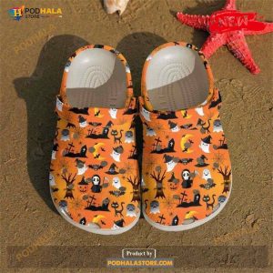 Halloween Seamless Pattern For Man Women Crocs Clog Shoes