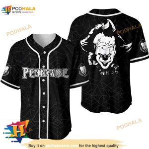 Halloween Spider Clown Pennywise IT 3D Baseball Jersey
