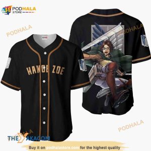 Hange Zoe Attack On Titan Anime 3D Baseball Jersey Shirt