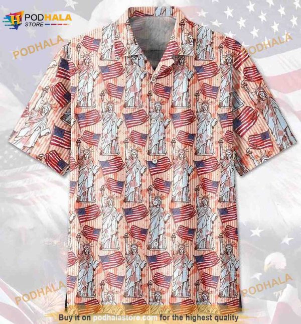 Happy 4th Of July Statue Of Liberty Hawaiian Shirt,independence Day Shirt