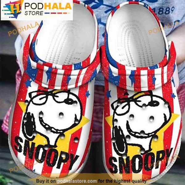 Happy Snoopy Crocs Clog Shoes