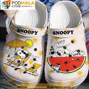 Happy Summer Snoopy Crocs Clog Shoes