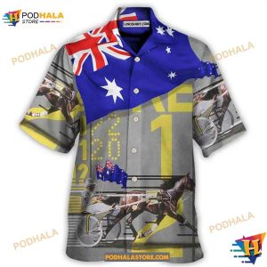 Harness Racing Horse Australia Vibe Hawaiian Shirt, Gifts For Horse Lovers