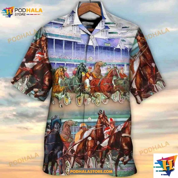 Harness Racing Horse Hawaiian Shirt, Horse Lovers Gifts