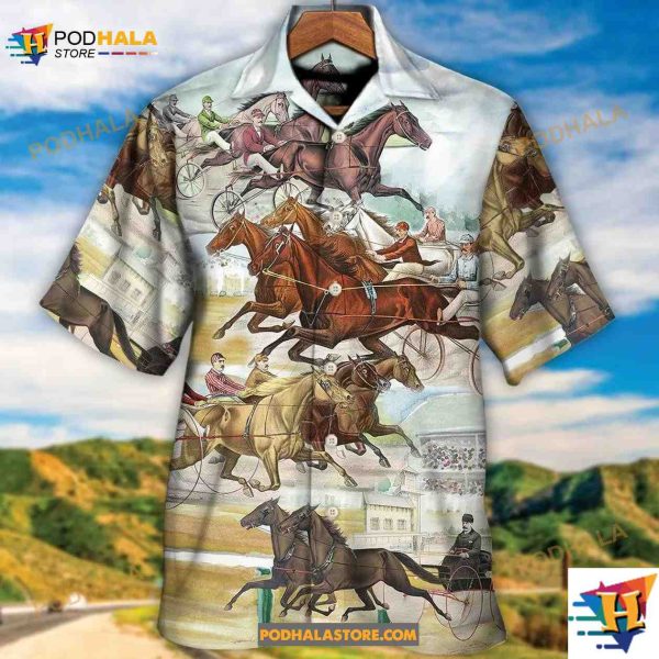 Harness Racing Horse Racing The Best Seat Hawaiian Shirt, Gifts For Horse Lovers