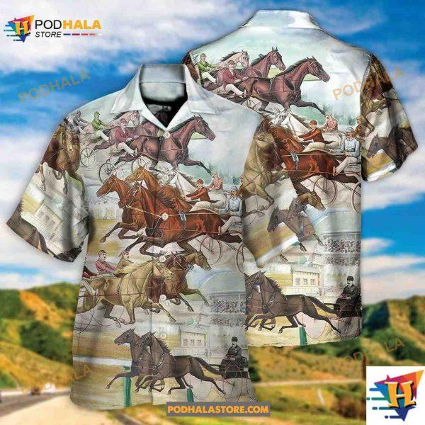 Harness Racing Horse Racing The Best Seat Hawaiian Shirt, Gifts For Horse Lovers