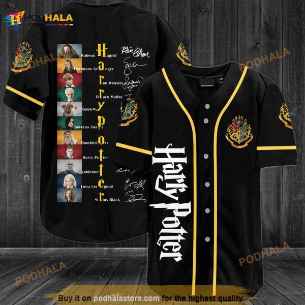 Harry Potter Characters Hogwarts All Over Print Unisex 3D Baseball Jersey