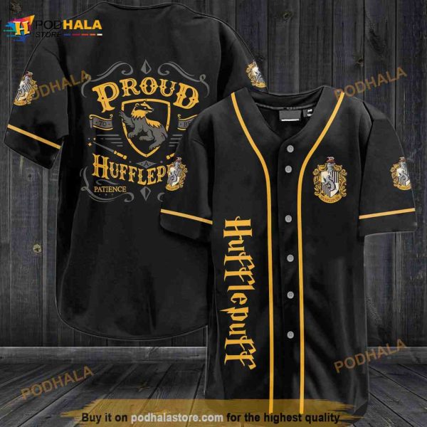 Harry Potter Proud Hufflepuff 3D Baseball Jersey