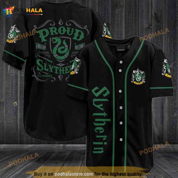 Harry Potter Proud Of Slytherin 3D Baseball Jersey