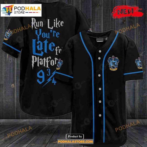 Harry Potter Run Like You’re Late For Platform 9 34 Ravenclaw Baseball Jersey