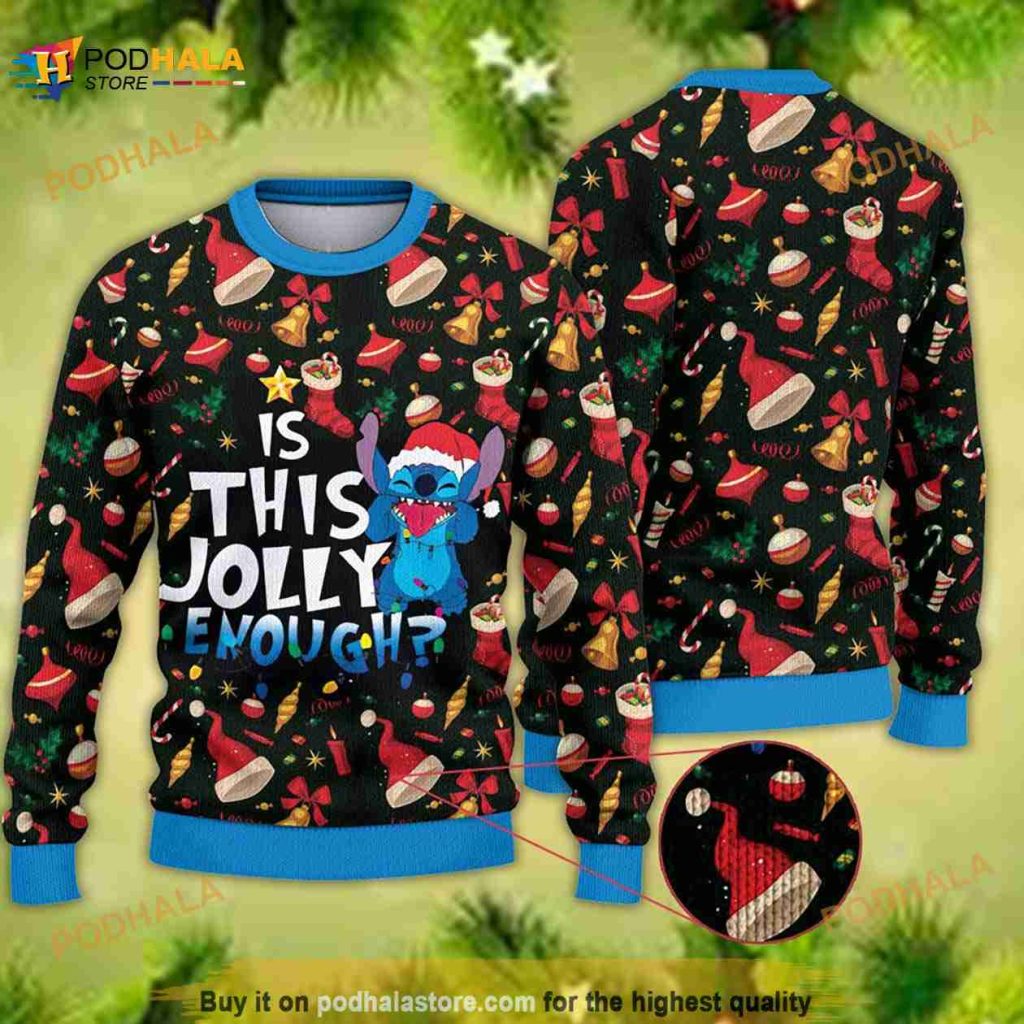 Have A Holly Jolly Christmas Stitch Christmas 3D Sweater