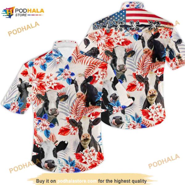 Hawaiian Shirt For Cow Lovers, Holstein Hawaiian Shirt
