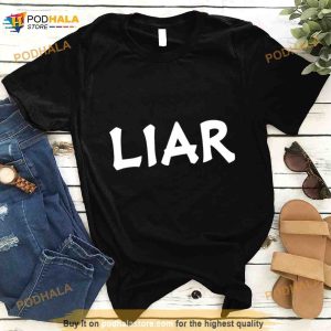 Hayley wearing Liar Shirt