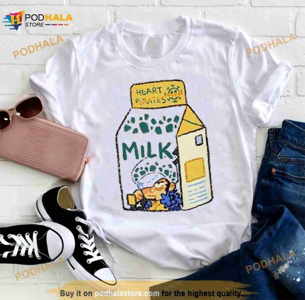 Heart Pirates Milk One Piece Trafalgar Law T Shirt