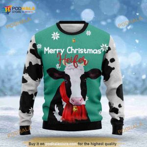 Heifer Christmas 3D Funny Ugly Sweater