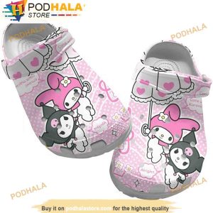 Hello Kitty Birthday Friends Bat Queen 3D Crocs Clog Shoes, Funny Crocs