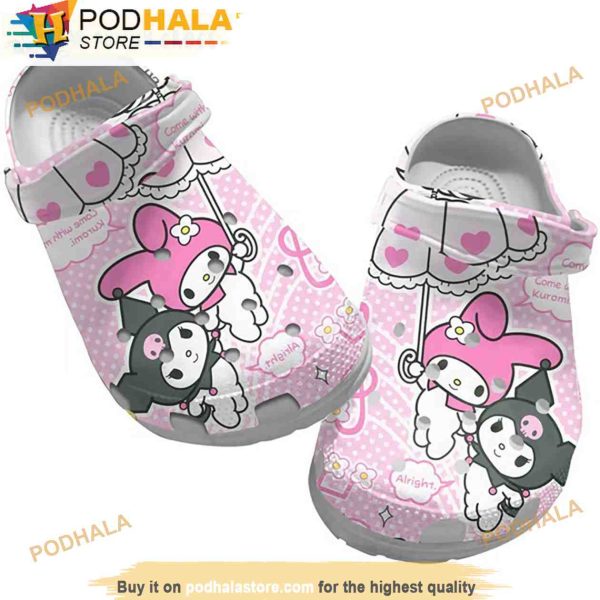 Hello Kitty Birthday Friends Bat Queen 3D Crocs Clog Shoes, Funny Crocs