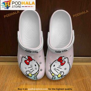 Hello Kitty In Light Pink 3D Crocs, Funny Crocs