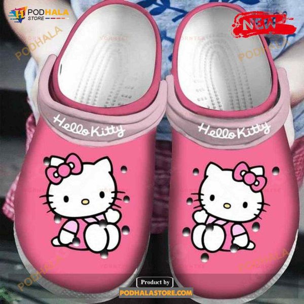 Hello Kitty Unisex Fashion Style For Man Women Crocs Clog Shoes