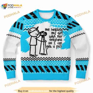 Helping My Girl With Her Onlyfans Ugly Christmas Sweater, Funny Xmas Gifts