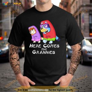 Here Come The Grannies Bluey Cartoon Shirt 2