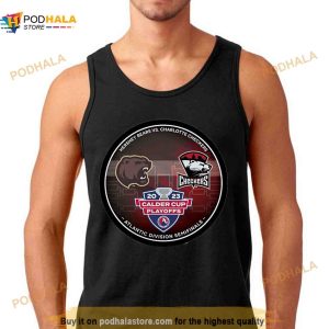 Hershey Bears vs. Charlotte Checkers 2023 Calder Cup Playoffs Dueling Souvenir Puck Shirt