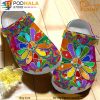 Hippie Colorful Flowers 3D Crocs