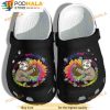 Hippie Sloth Tie Dye Sunflower 3D Crocs, Funny Crocs