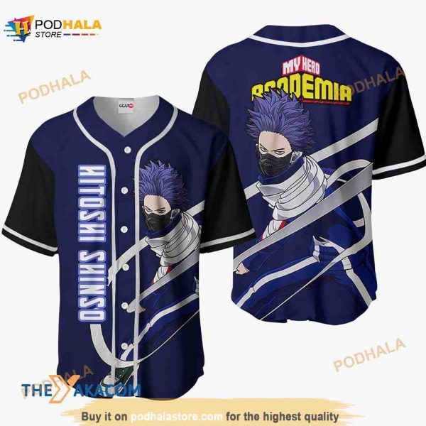 Hitoshi Shinso My Hero Academia Anime 3D Baseball Jersey Shirt