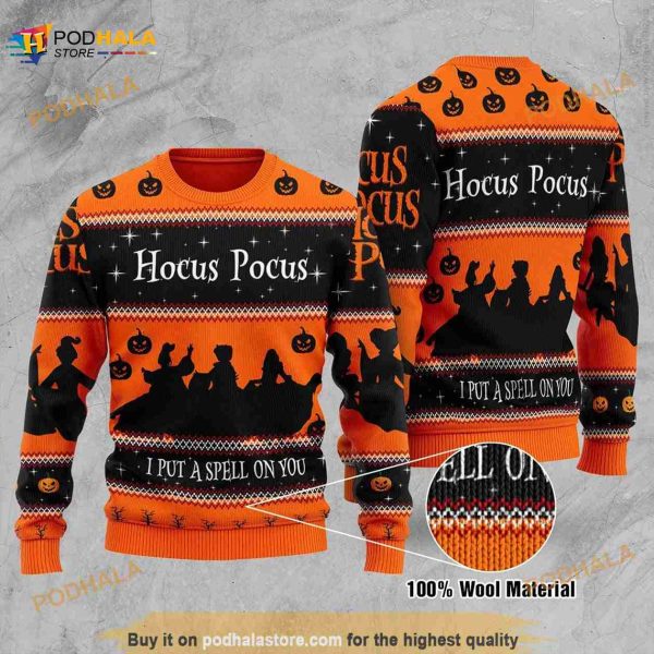 Hocus Pocus I Put A Spell On You Halloween 3D Sweater