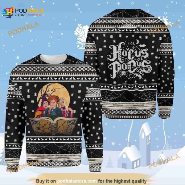Hocus Pocus Sanderson Sisters 3D Funny Ugly Sweater