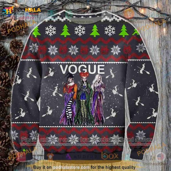 Hocus Pocus Vogue Witches 3D Sweater