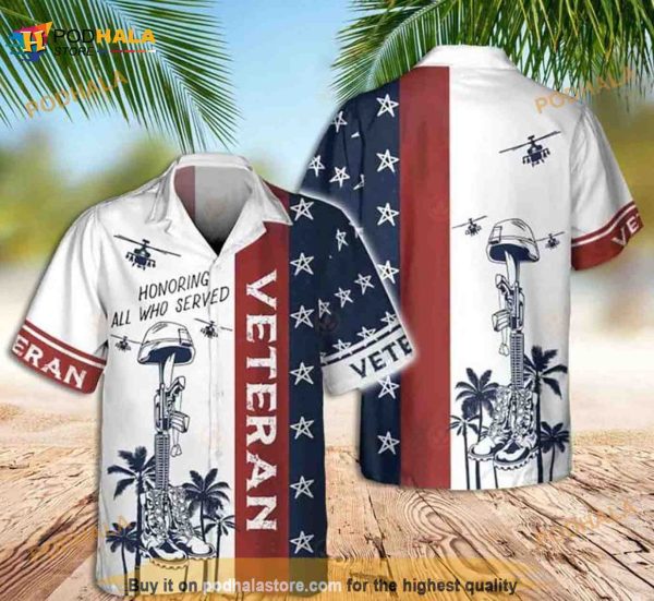 Honoring All Who Served Veteran Best Hawaiian Shirt