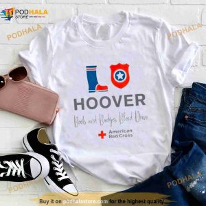 Hoover Boots And Badges Blood Drive Shirt 2