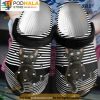 Horizontal Stripes Kitty Black Cat 3D Crocs, Funny Crocs