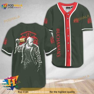 Horror Jason Voorhees Buchanan's Whisky 3D Baseball Jersey