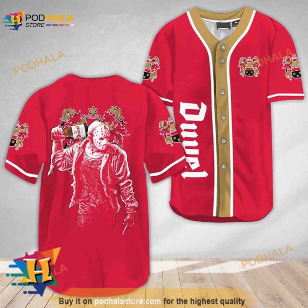 Horror Jason Voorhees Duvel Beer 3D Baseball Jersey