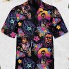 Horror Movie Retro Hawaiian Shirt, Horror Movie Button Down Shirt, Summer Gift