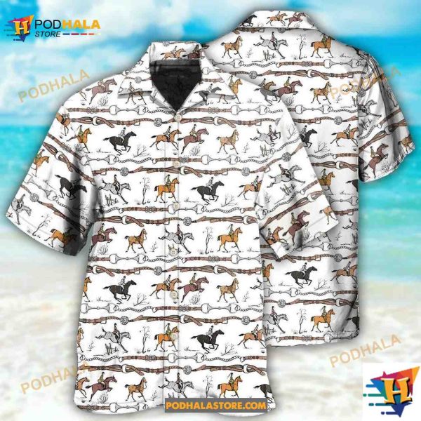 Horse Beautiful Jumping Hawaiian Shirt, Gifts For Horse Lovers