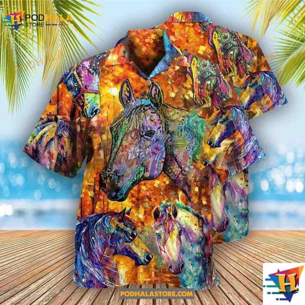 Horse Better With A Horse Color Painting Hawaiian Shirt, Gifts For Horse Lovers