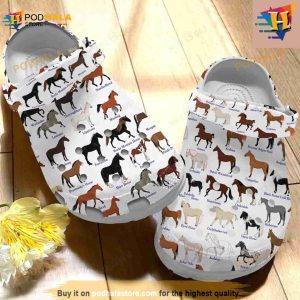 Horse Breeds Classic Crocs Clog Shoes 2