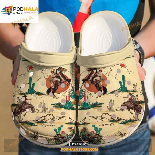 Horse Cowboy Crocs Clog Shoes