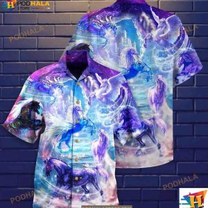 Horse Fly To The Galaxy Hawaiian Shirt, Gifts For Horse Lovers