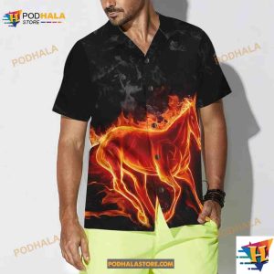 Horse Hawaiian Shirt Fire Horse Aloha Shirt For Men Gift For Horse Lovers 3