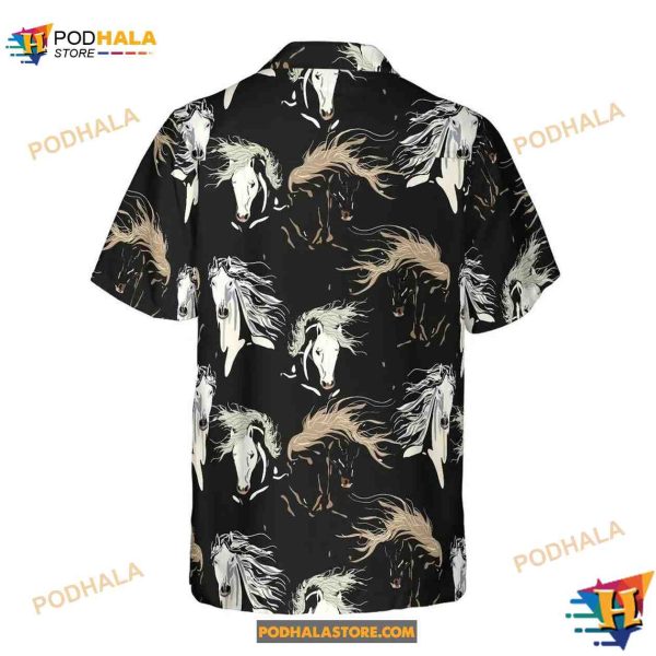 Horse Hawaiian Shirt, Galloping Horse Aloha Shirt For Men, Gift For Horse Lovers